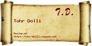 Tohr Dolli névjegykártya
